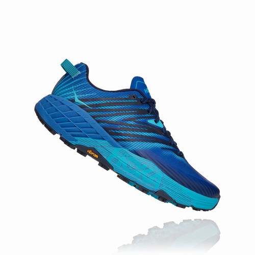 Hoka One One SPEEDGOAT 4 Trail Running Shoes For Men India Blue IN-1470